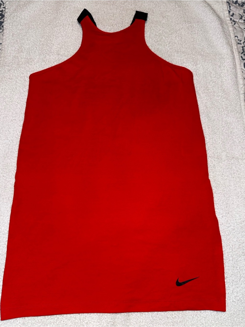 Nike Red Racerback Tank Dress with Black Trim